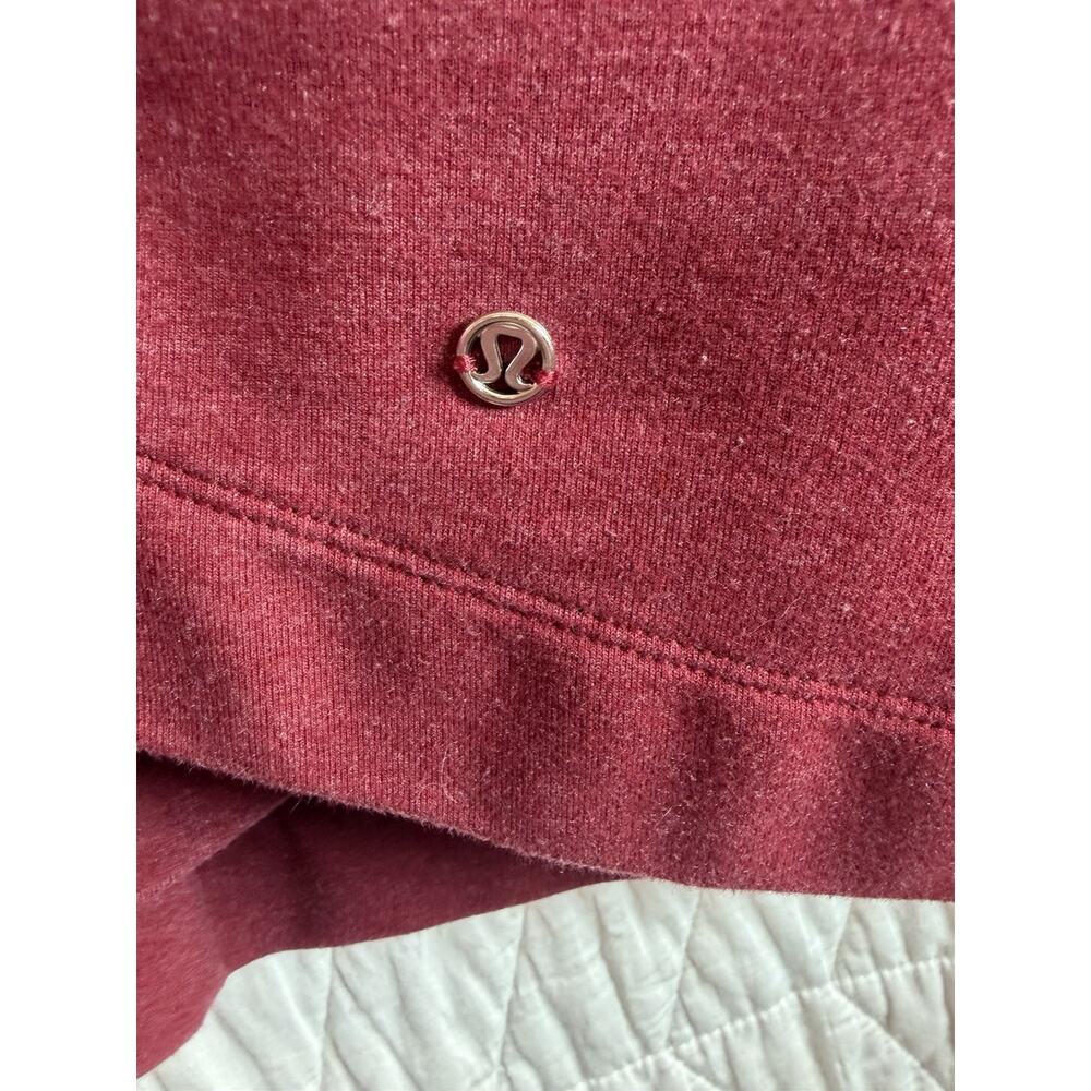 Lululemon Rosewood Red Take Ten Full Zip Hoodie Sweatshirt Jacket Womens Size 6 - Picture 4 of 7
